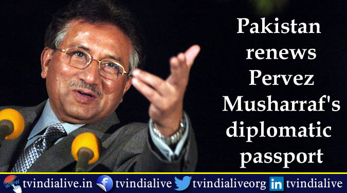 Pakistan renews Musharraf's diplomatic passport