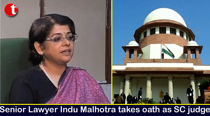 Senior Lawyer Indu Malhotra takes oath as SC judge