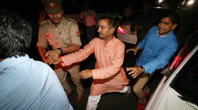 BJP MLA Kuldeep Singh Sengar detained in Unnao rape case
