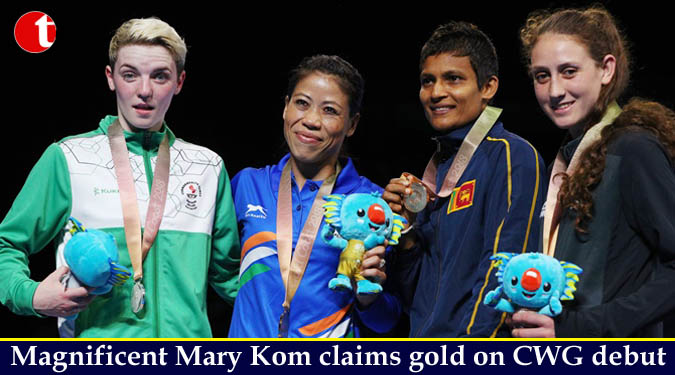 Magnificent Mary claims gold on CWG debut