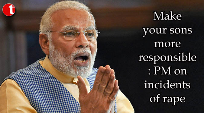 Make your sons more responsible: PM on incidents of rape