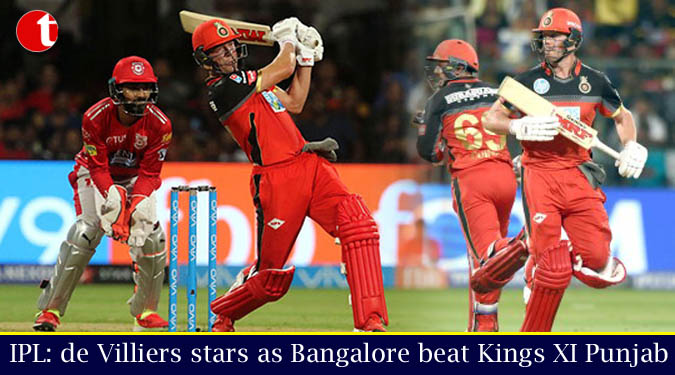 IPL: de Villiers stars as Bangalore beat Kings XI Punjab
