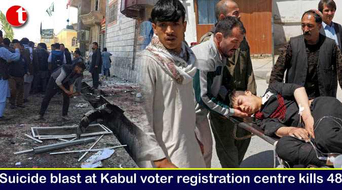 Suicide blast at Kabul voter registration centre kills 48