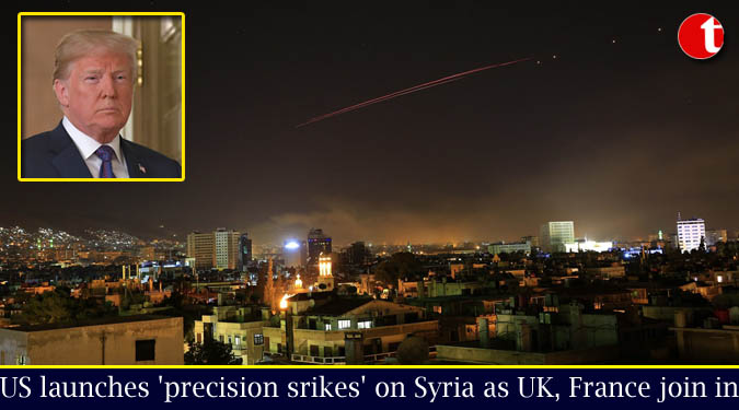 US launches 'precision srikes' on Syria as UK, France join in