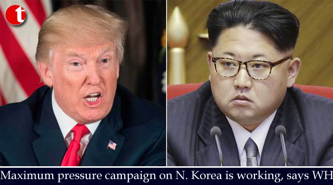 Maximum pressure campaign on North Korea is working, says WH