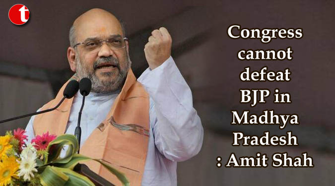 Congress cannot defeat BJP in Madhya Pradesh : Amit Shah