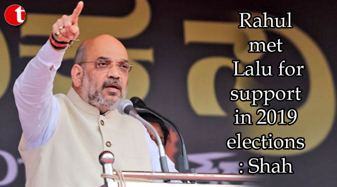 Rahul met Lalu for support in 2019 elections: Shah