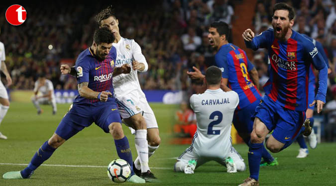 10-man Barcelona hold Real Madrid 2-2 in La Liga