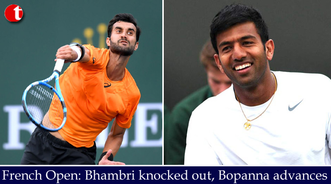French Open: Bhambri knocked out, Bopanna advances