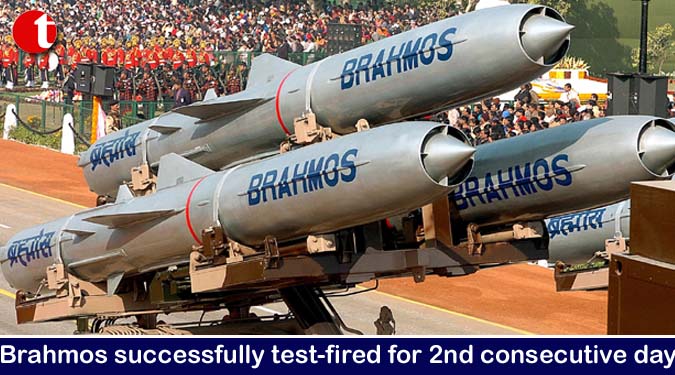 Brahmos successfully test-fired for 2nd consecutive day