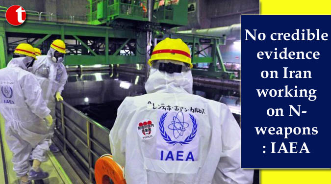 No credible evidence on Iran working on n-weapons: IAEA