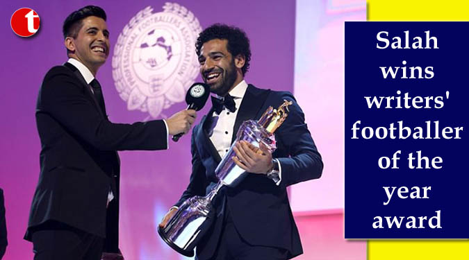 Salah wins writers' footballer of the year award