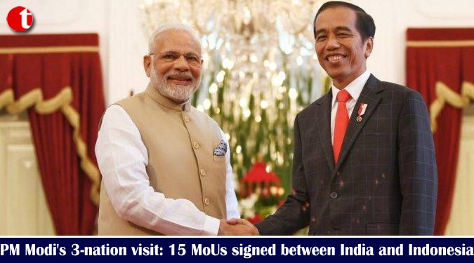 PM Modi's 3-nation visit: 15 MoUs signed between India and Indonesia
