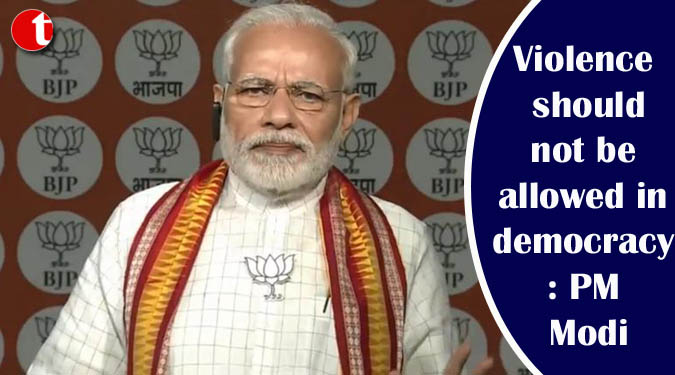 Violence should not be allowed in democracy: PM Modi