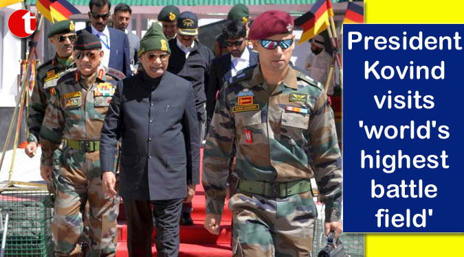President Kovind visits 'world's highest battlefield'