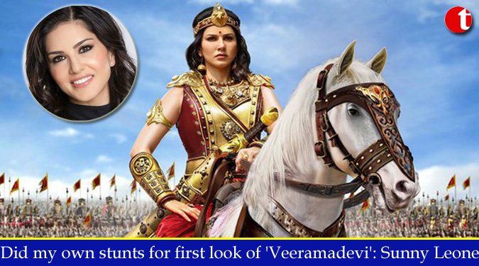 Did my own stunts for first look of 'Veeramadevi': Sunny Leone