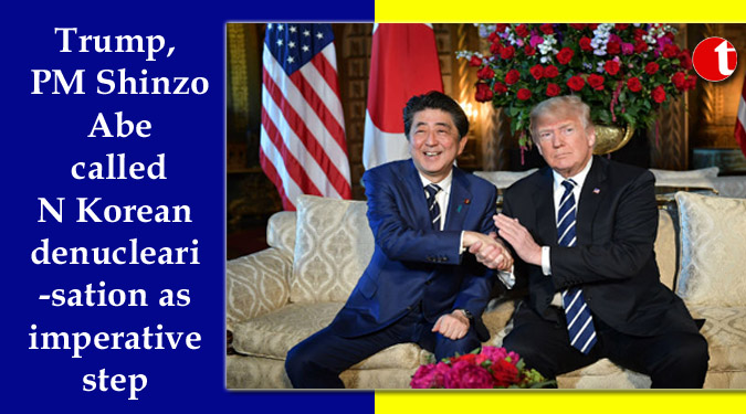 Trump, PM Shinzo Abe called N Korean denuclearisation as imperative step