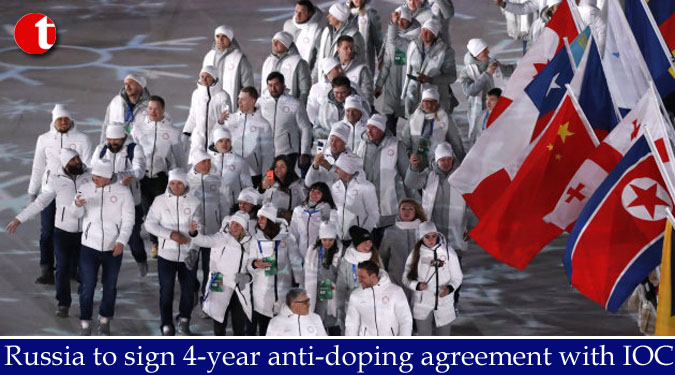 Russia to sign 4-year anti-doping agreement with IOC