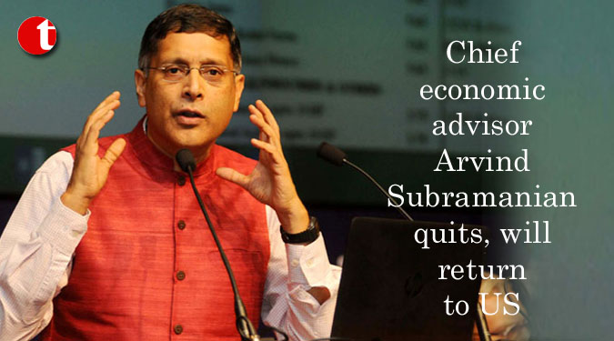 Chief economic advisor Arvind Subramanian quits, will return to US