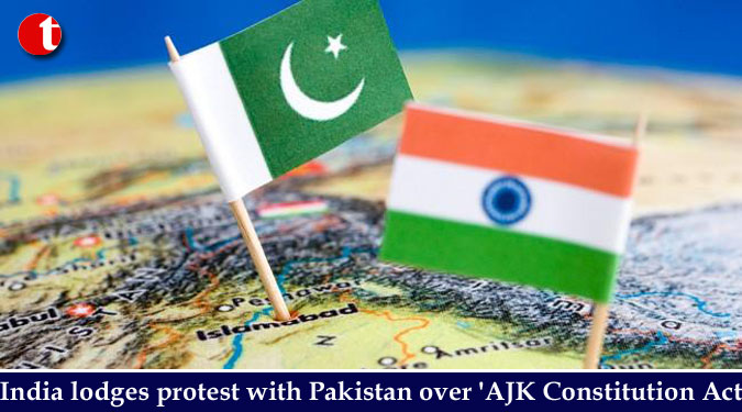 India lodges protest with Pakistan over 'AJK Constitution Act'