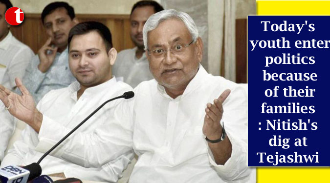 Today’s youth enter politics because of their families: Nitish’s dig at Tejashwi