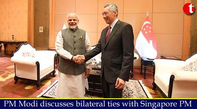 PM Modi discusses bilateral ties with Singapore PM