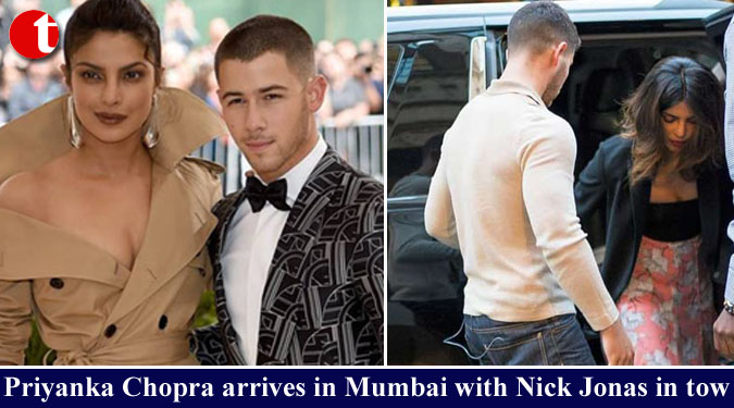 Priyanka Chopra arrives in Mumbai with Nick Jonas in tow