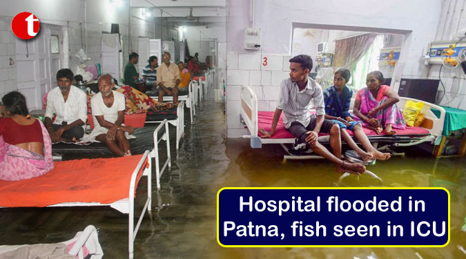 Hospital flooded in Patna, fish seen in ICU
