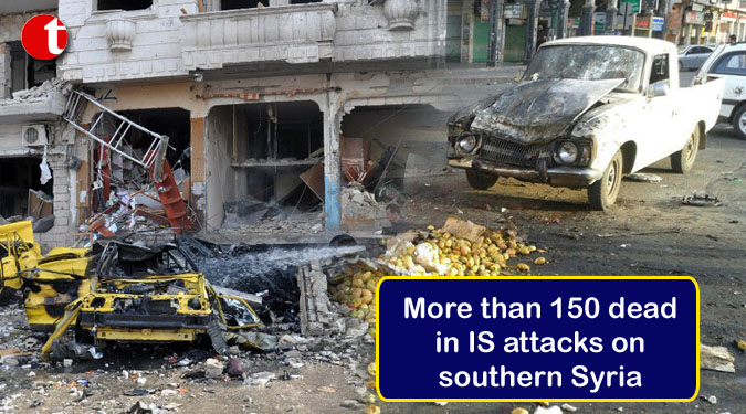 More than 150 dead in IS attacks on southern Syria