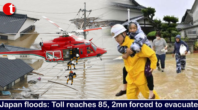 Japan floods: Toll reaches 85, 2mn forced to evacuate