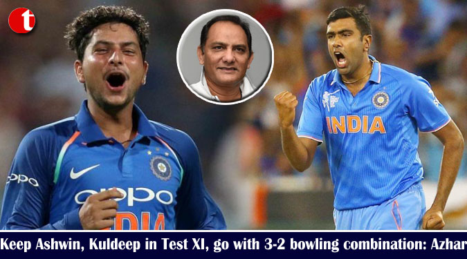 Keep Ashwin, Kuldeep in Test XI, go with 3-2 bowling combination: Azhar