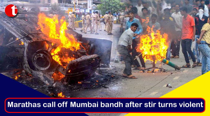 Marathas call off Mumbai bandh after stir turns violent