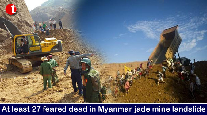 At least 27 feared dead in Myanmar jade mine landslide