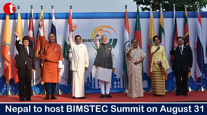 Nepal to host BIMSTEC Summit on August 31