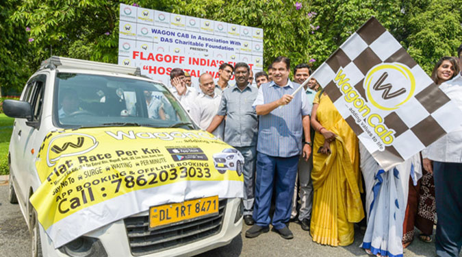 Gadkari flags off taxi ambulance services