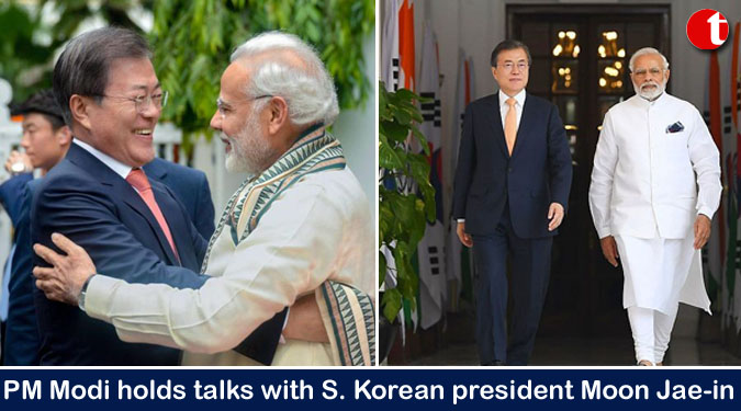 PM Modi holds talks with South Korean president Moon Jae-in