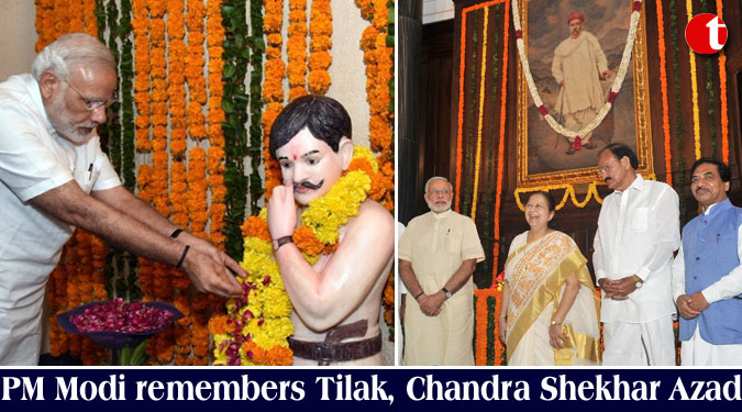 PM Modi remembers Tilak, Chandra Shekhar Azad