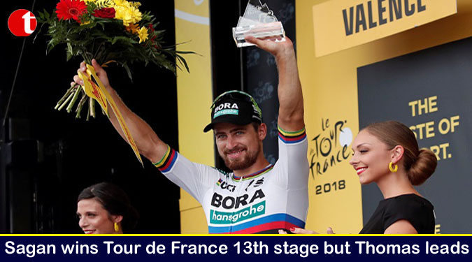 Sagan wins Tour de France 13th stage but Thomas leads