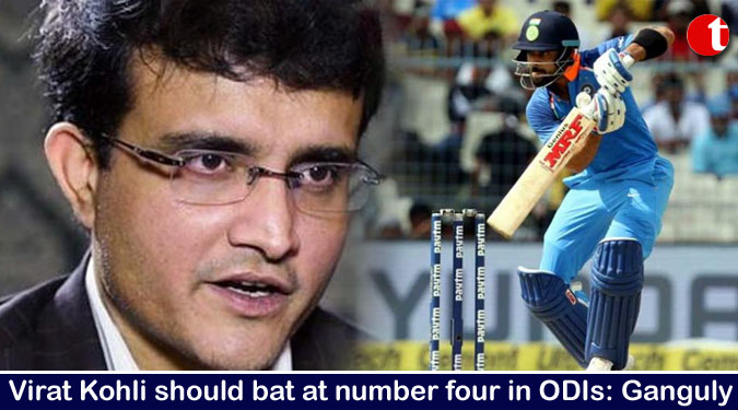Kohli should bat at number four in ODIs : Ganguly