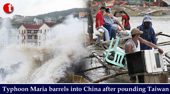 Typhoon Maria barrels into China after pounding Taiwan