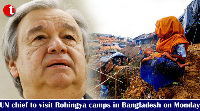 UN chief to visit Rohingya camps in Bangladesh on Monday