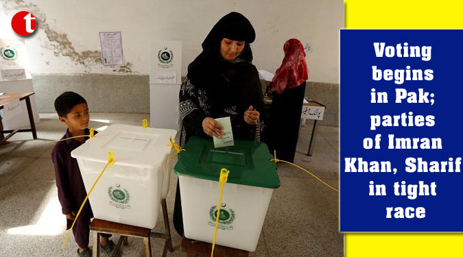 Voting begins in Pak; parties of Imran Khan, Sharif in tight race