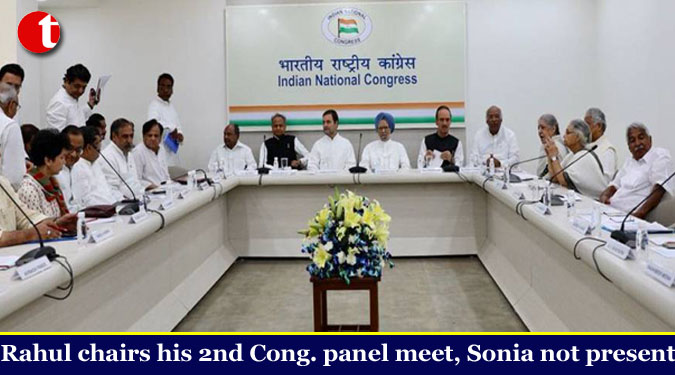 Rahul chairs his 2nd Cong. panel meet, Sonia not present