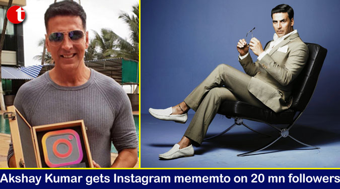 Akshay Kumar gets Instagram mememto on 20 mn followers