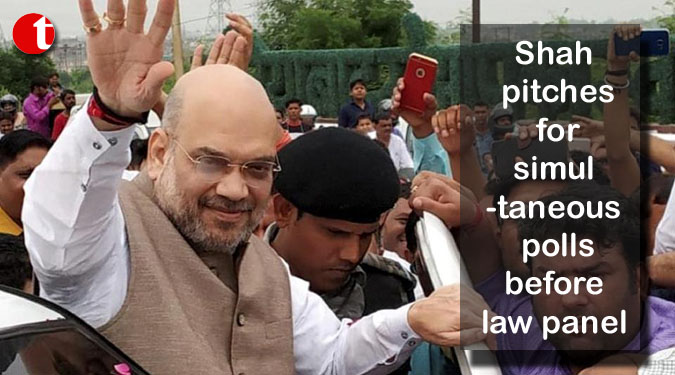 Shah pitches for simultaneous polls before law panel