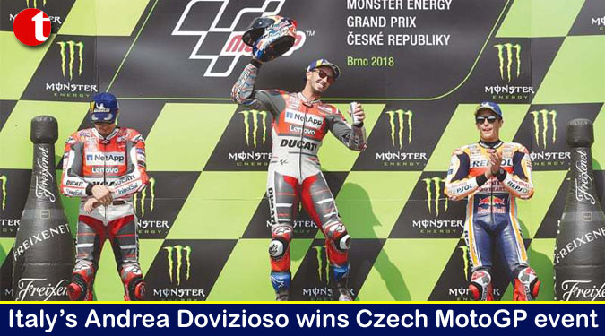 Italy’s Andrea Dovizioso wins Czech MotoGP event