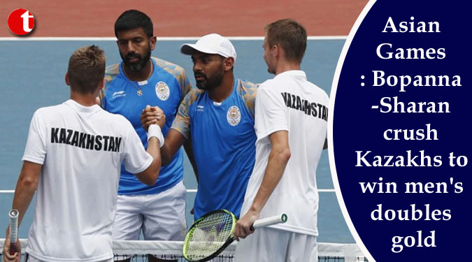 Asian Games: Bopanna-Sharan crush Kazakhs to win men’s doubles gold