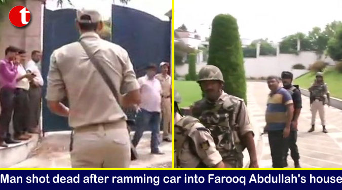 Man shot dead after ramming car into Farooq Abdullah’s house
