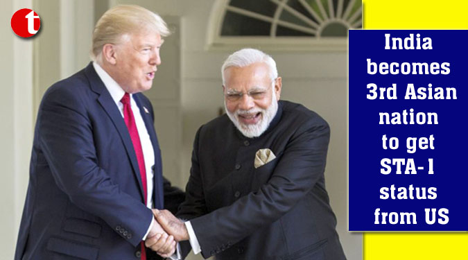 India becomes 3rd Asian nation to get STA-1 status from US