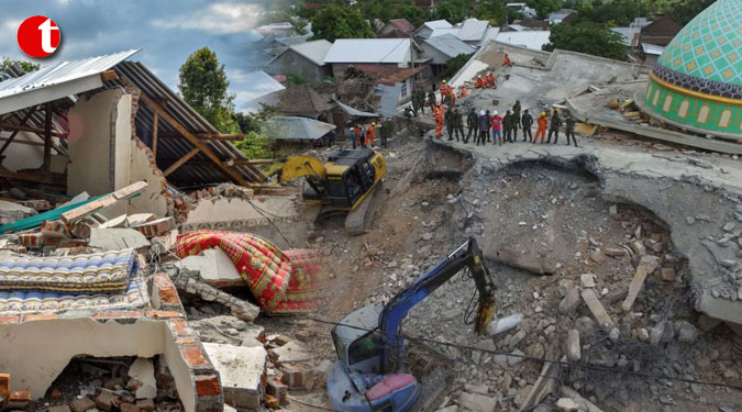 इंडोनेशिया के लोमबोक में फिर लगे भूकंप के झटके